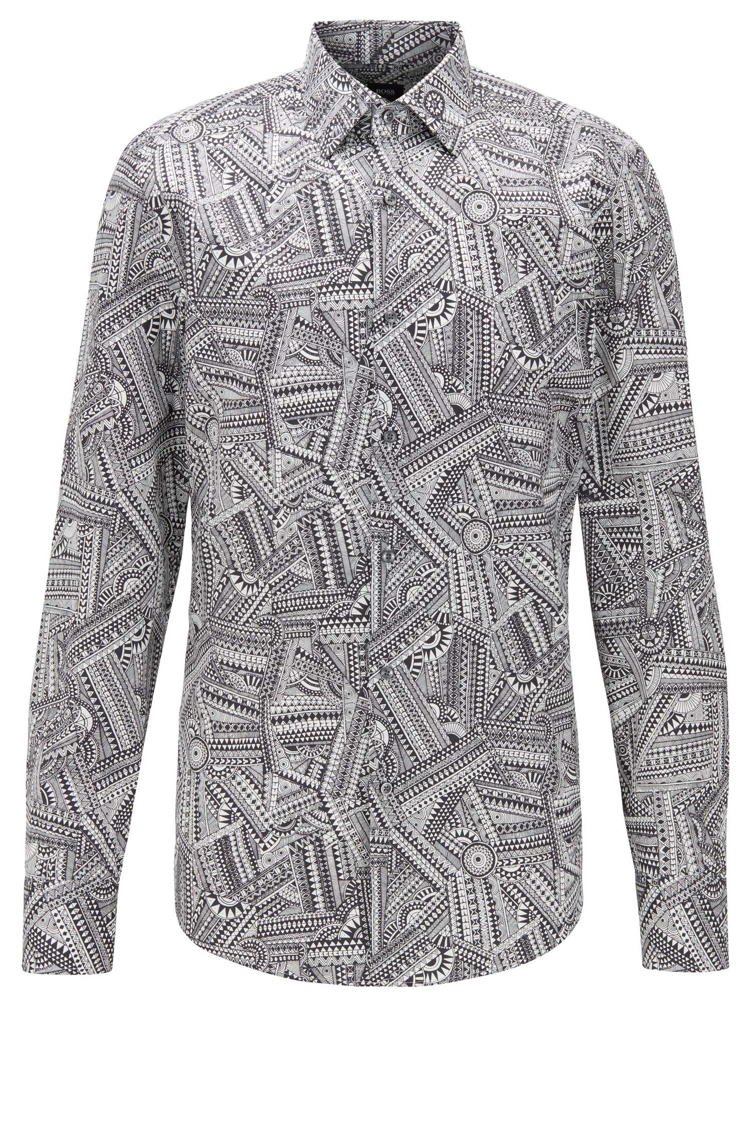 Hugo Boss BOSS Meissen Hombres Blanco Slim Fit Camisa Casual Capsule Collection Big 5 Jango 50422089