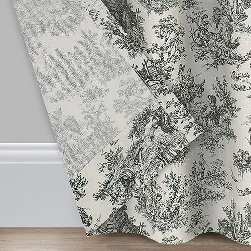 Miniatura 3 de Waverly Charmed Life - Cortinas clásicas con pestañas traseras con bolsillo para cortinero francés para ventanas en dormitorio, cocina o sala de