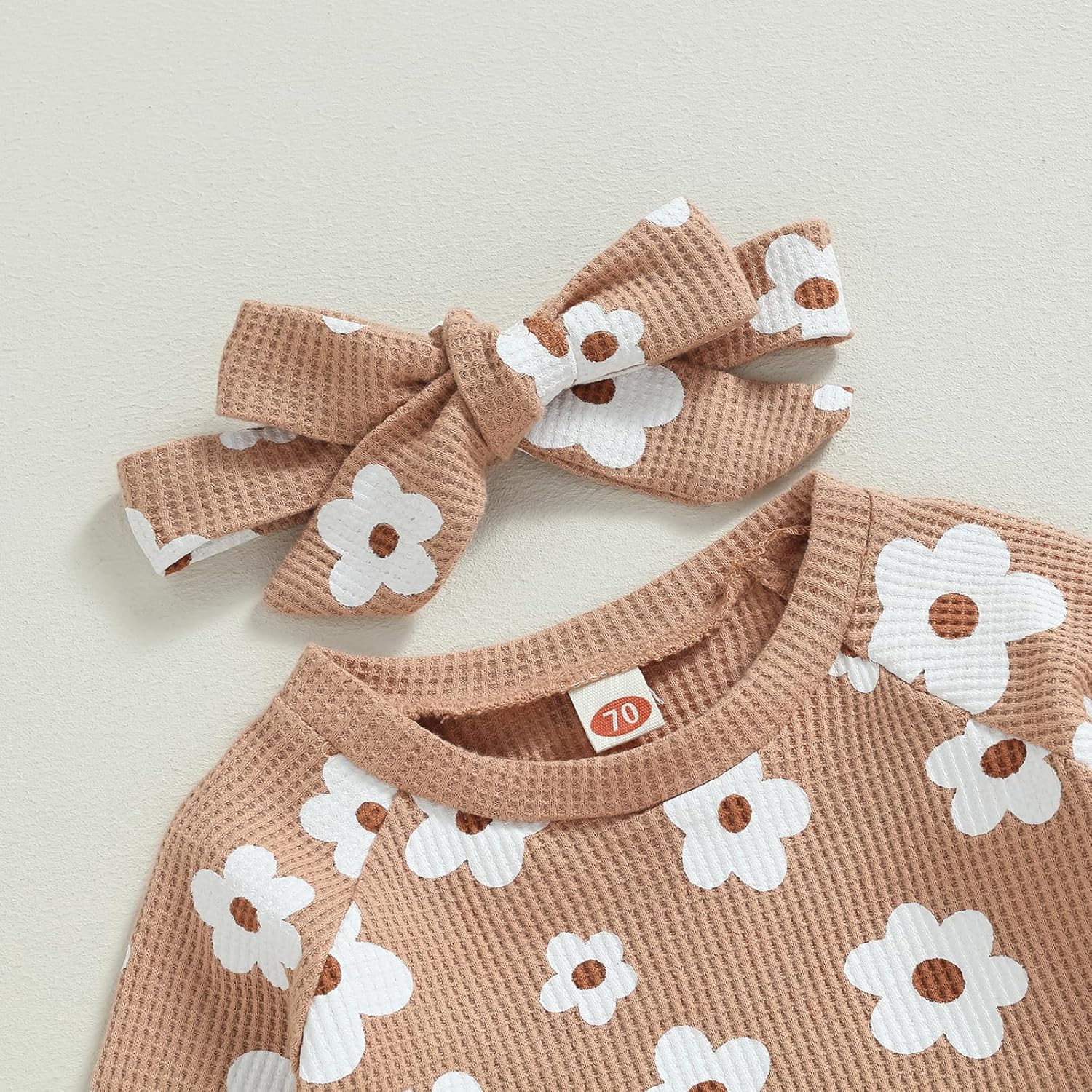 Toddler Baby Girl Fall Winter Clothes Newborn Infant Floral Pullover Sweatshirt T-Shirts+Pants 3PCS Outfits Set - Image 4