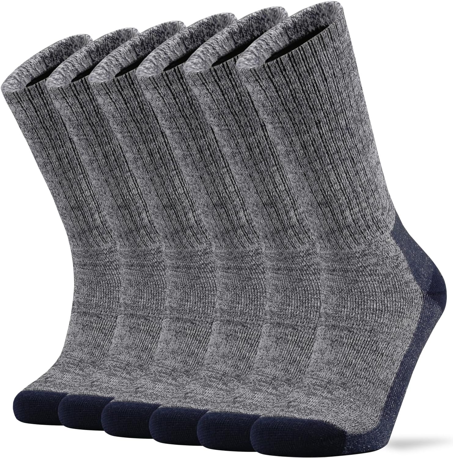 Ortis Men's Cotton Cushion Crew Socks Moisture Wicking Breathable Thick Warm Thermal for Athletic Heavy Duty Work Boot