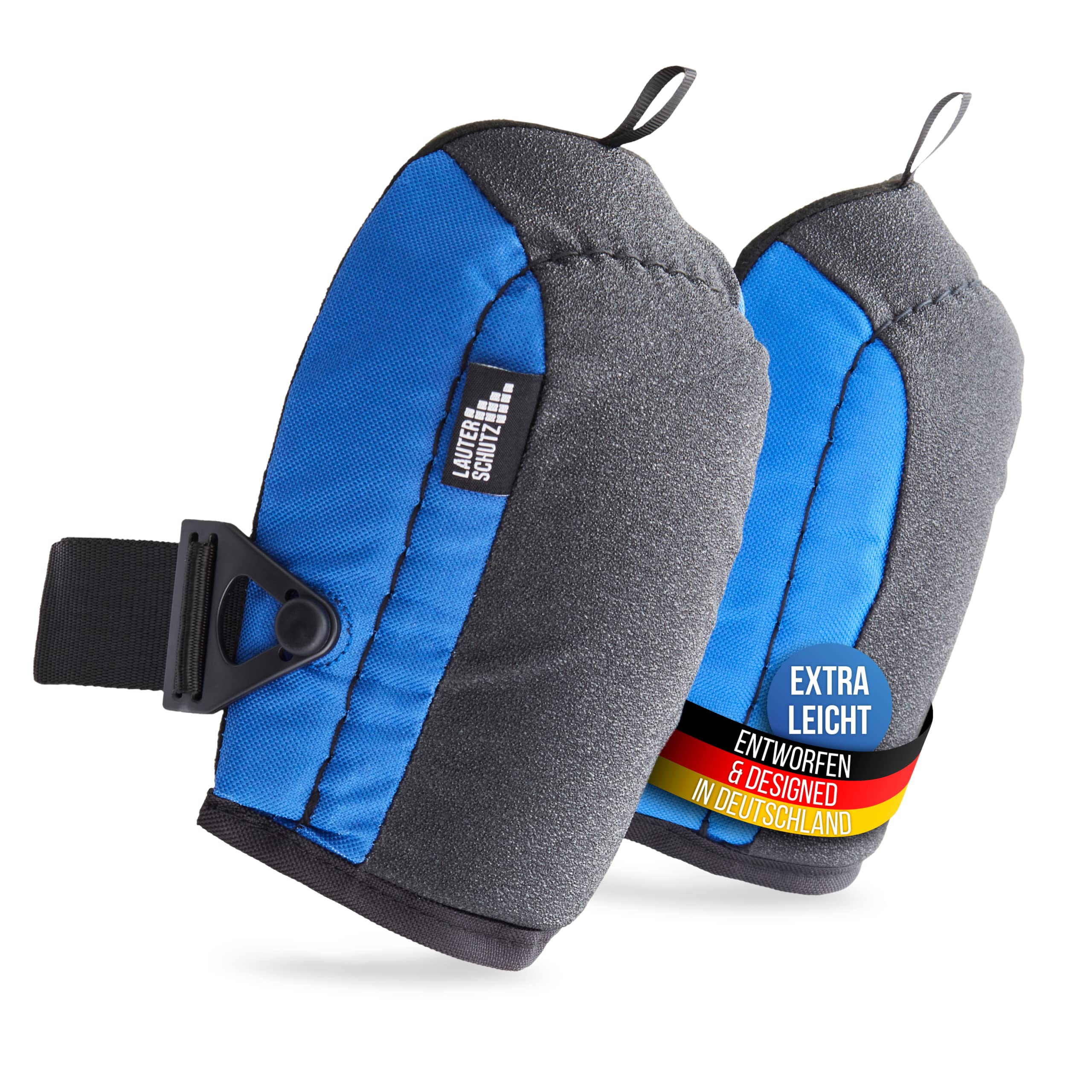 LauterSchutz® LIGHT Knieschoner für komfortabeles Arbeiten auf Knien - Haushalt, Renovieren, Garten, Fliesenleger & Laminat - mit Anti-Rutsch Beschichtung und größenverstellbarem Verschluss