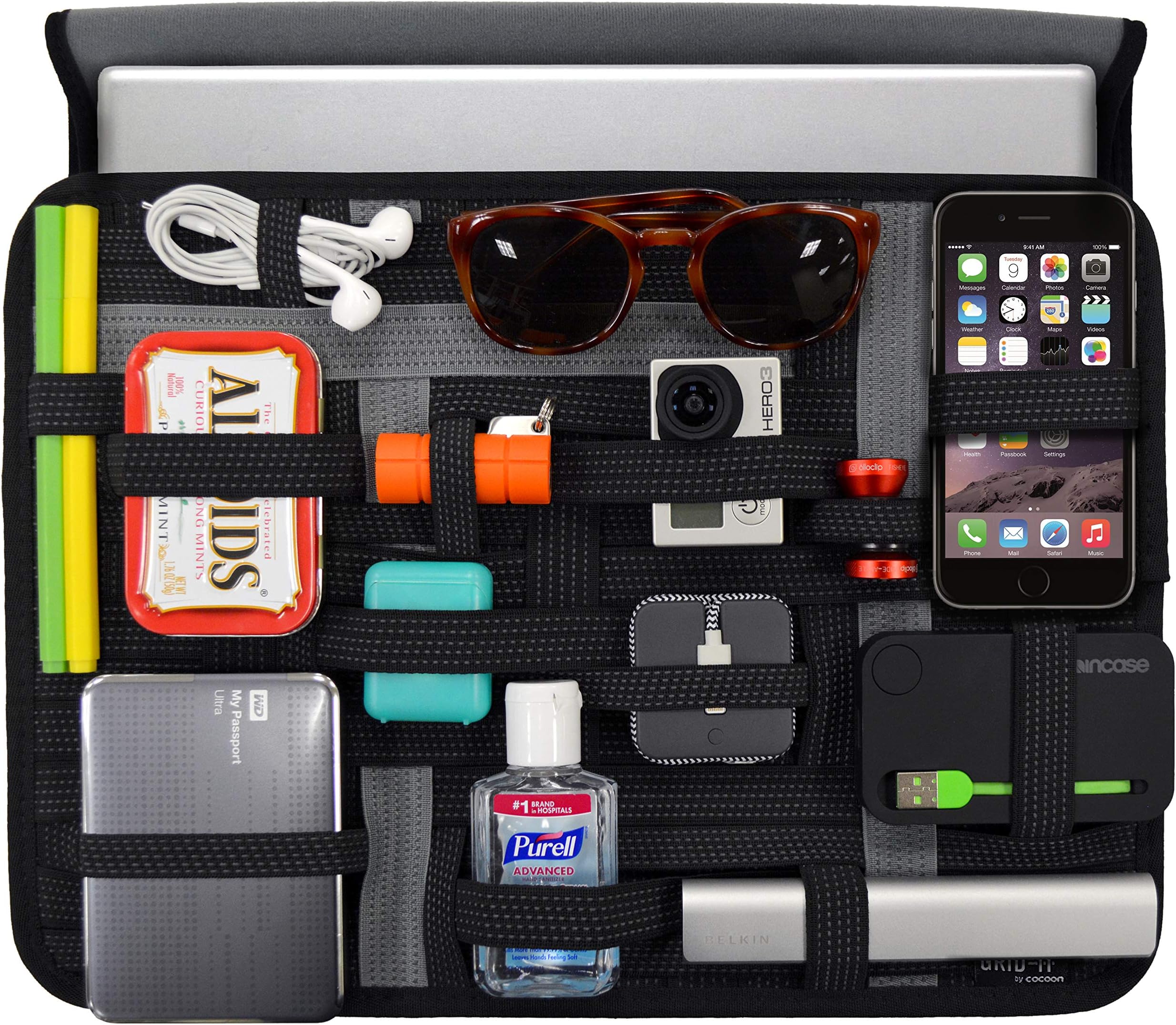 Cocoon GRID-IT WRAP - 7" iPad Mini Sleeve & Organizer avec sangles élastiques/Pochette de protection pour Ipad 7" - Rouge/23 x 3.2 x 3.2 x 17.1 cm