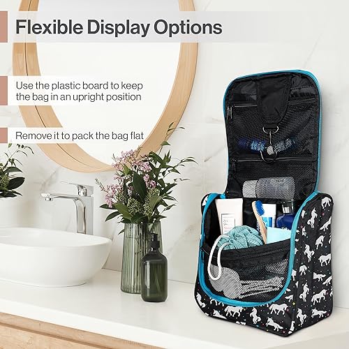 Miniatura 7 de Wayfarer Supply - Neceser de viaje grande para mujeres y hombres, organizador de cosméticos de viaje colgante para artículos de tocador, suministros