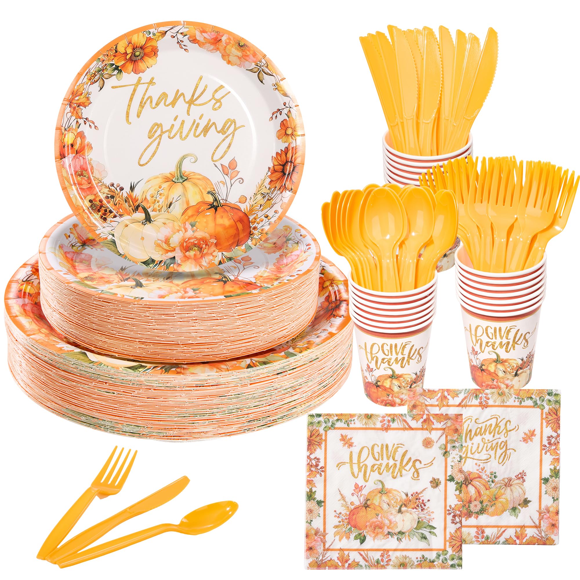 Goodluck Ivory Disposable Plates - 350PCS Party Set -18