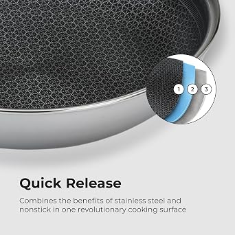 Black Cube Quick Release Cookware Wok with Helper Handle, 12.5-Inch/2.5 Quart ...