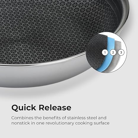 Black Cube Quick Release Cookware Wok with Helper Handle, 12.5-Inch/2.5 Quart ...