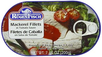 RugenFisch Mackerel Fillets in Tomato Sauce, 7.05 Ounce