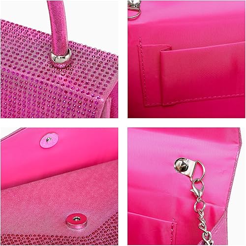 Miniatura 6 de Dasein Bolso de Noche para Mujer, Bolsos de Embrague para Fiesta, Bolsos de Boda, Bolsos de Cóctel y Baile con Brillo Esmerilado