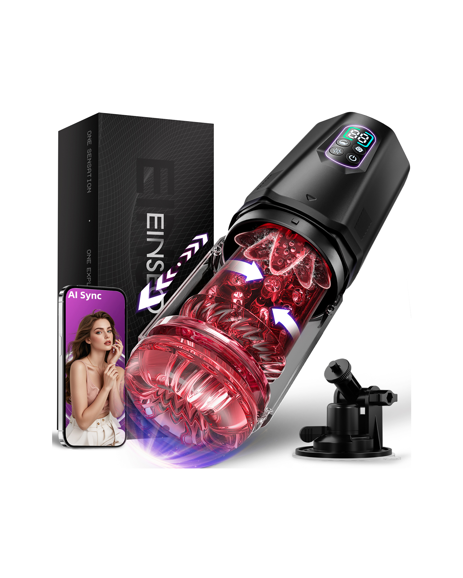 Alternate view of EINSEO AI Sync Male Masturbator