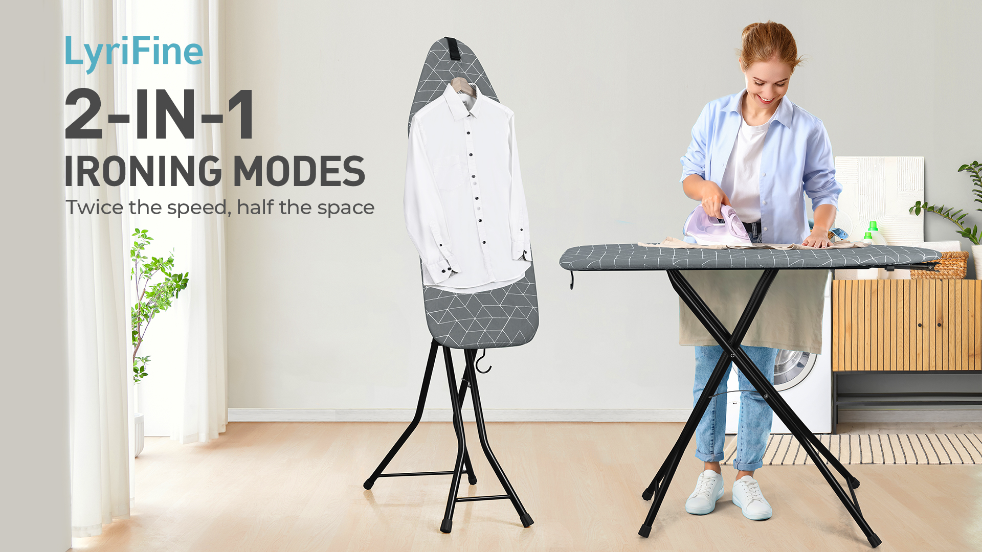 Amazon.com: LyriFine Ironing Board, 2-in-1 Flat and Hanging Board