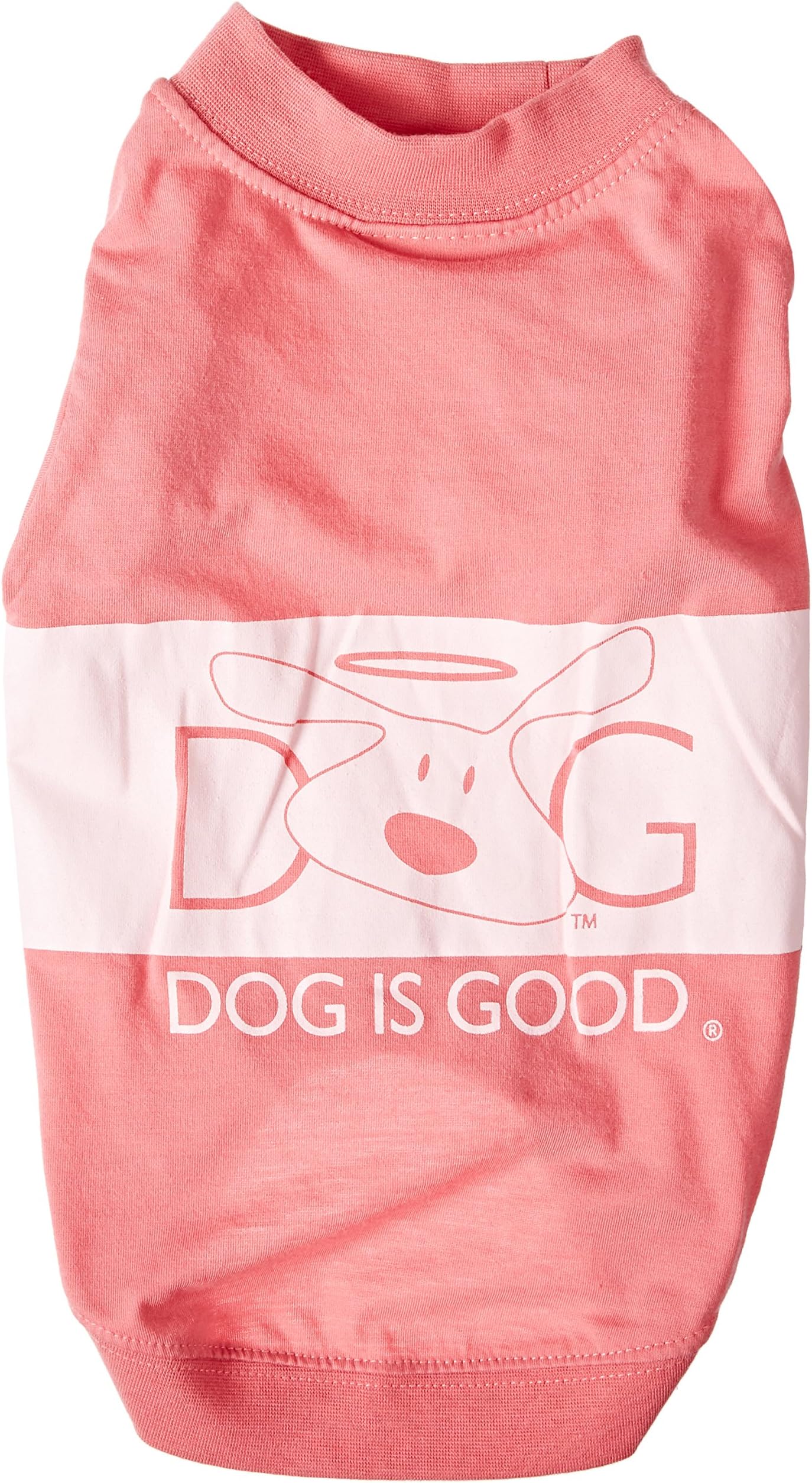 DogIsGood Halo Dog Tee, Small/Medium, Pink