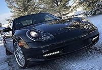 Vista 7 de iJDMTOY Kit de luces diurnas LED Euro Xenon blanco de 9 LED, compatible con Audi A6 2005-2008, también ajuste universal para muchos otros autos