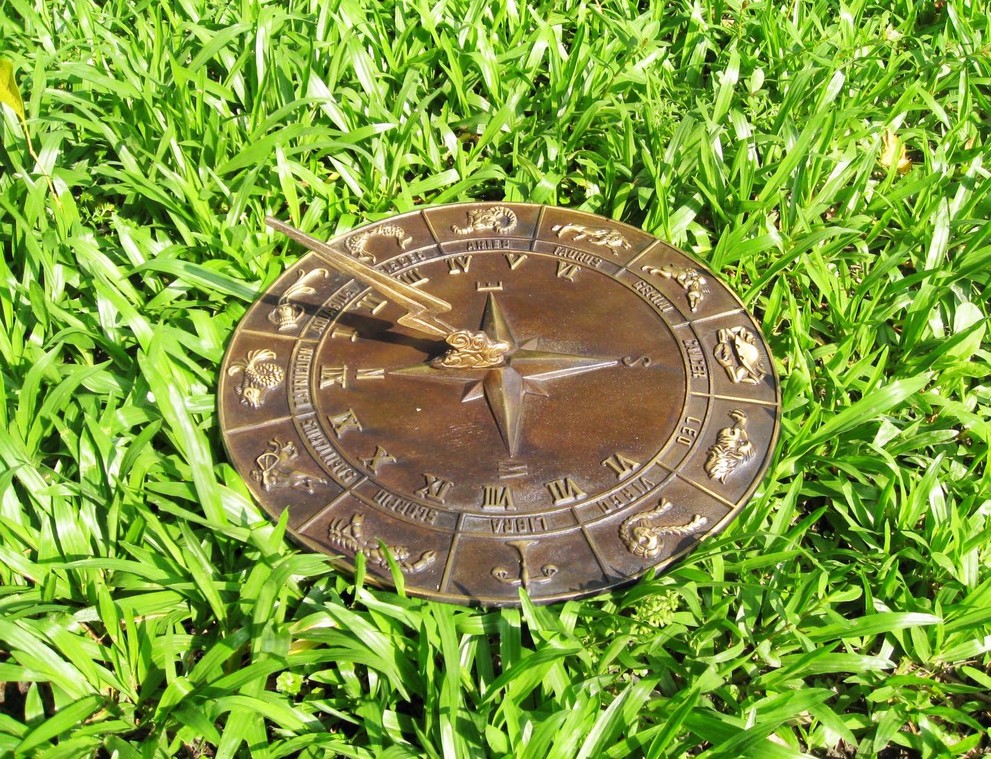 Brass Constellations Sundial - 12" inches Wide