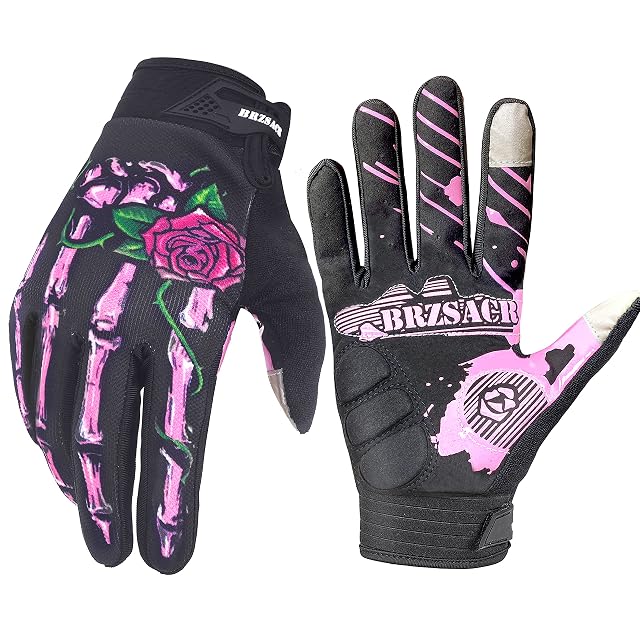 Skeleton Cycling Gloves Motorcycles Gloves Off-Road Vehicle MTB Bicycle Gloves Shock Absorption Non-Slip Touch Screen Design for Various