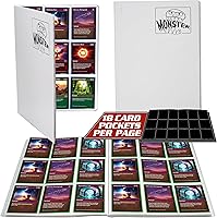 Vista 13 de Monster - Paquete de 25 protectores de página para tarjetas coleccionables con capacidad para 450 cartas coleccionables y 9 hojas de bolsillo