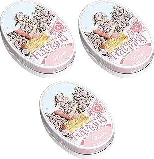 Les Anis De Flavigny, Rose (French Mints), 1.75 Ounce Tin Pack of 3
