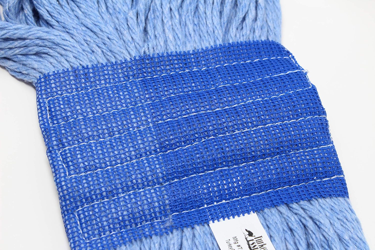 Turkey Creek Essentials Mop Heads Commercial Grade USA Made Looped End Heavy Duty Large Mop Head of Blue 4-Ply Synthetic Yarn Industrial Wet Mop Head Replacement and String Mop Refills (6, Large)