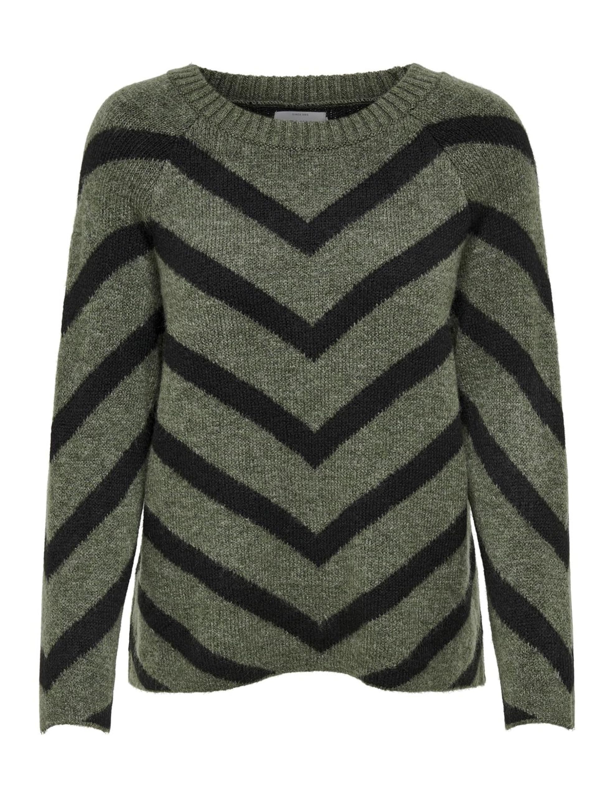 Only Onleliza L/S Maglione Da Donna Knt Noos 15191792, Lizard/Detail:W/Black, Xl-image