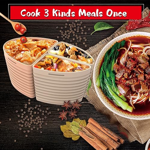 Miniatura 3 de Forro divisor de olla de cocción lenta para olla de cocción lenta de 6 cuartos de galón, reutilizable de silicona, para olla de 6 cuartos de galón,