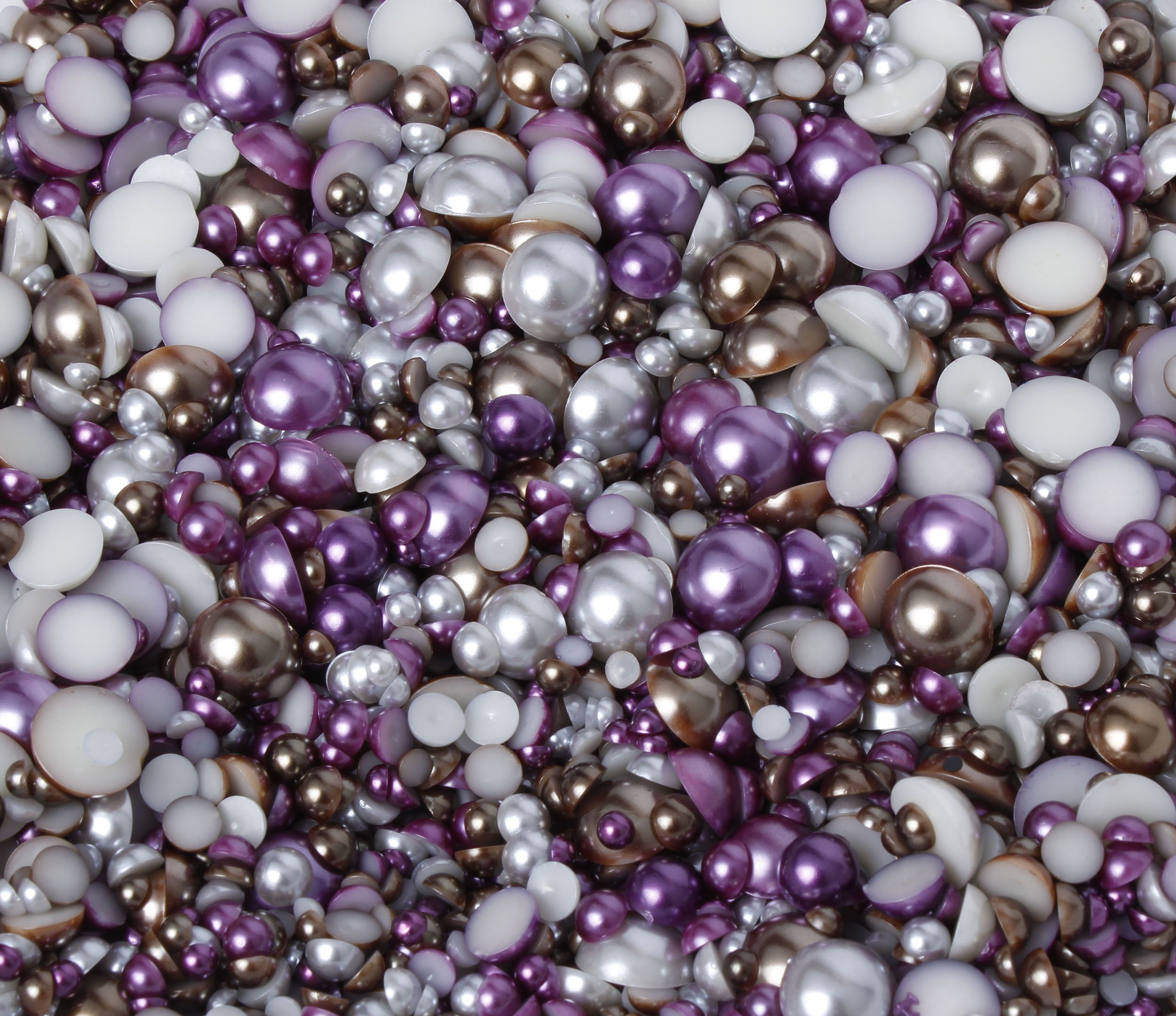 Bad Ass Beauty Smart 15G Mixed Colours Size Flat Back Pearls Cabochons Decoden 2Mm - 12Mm Bling (Smart)