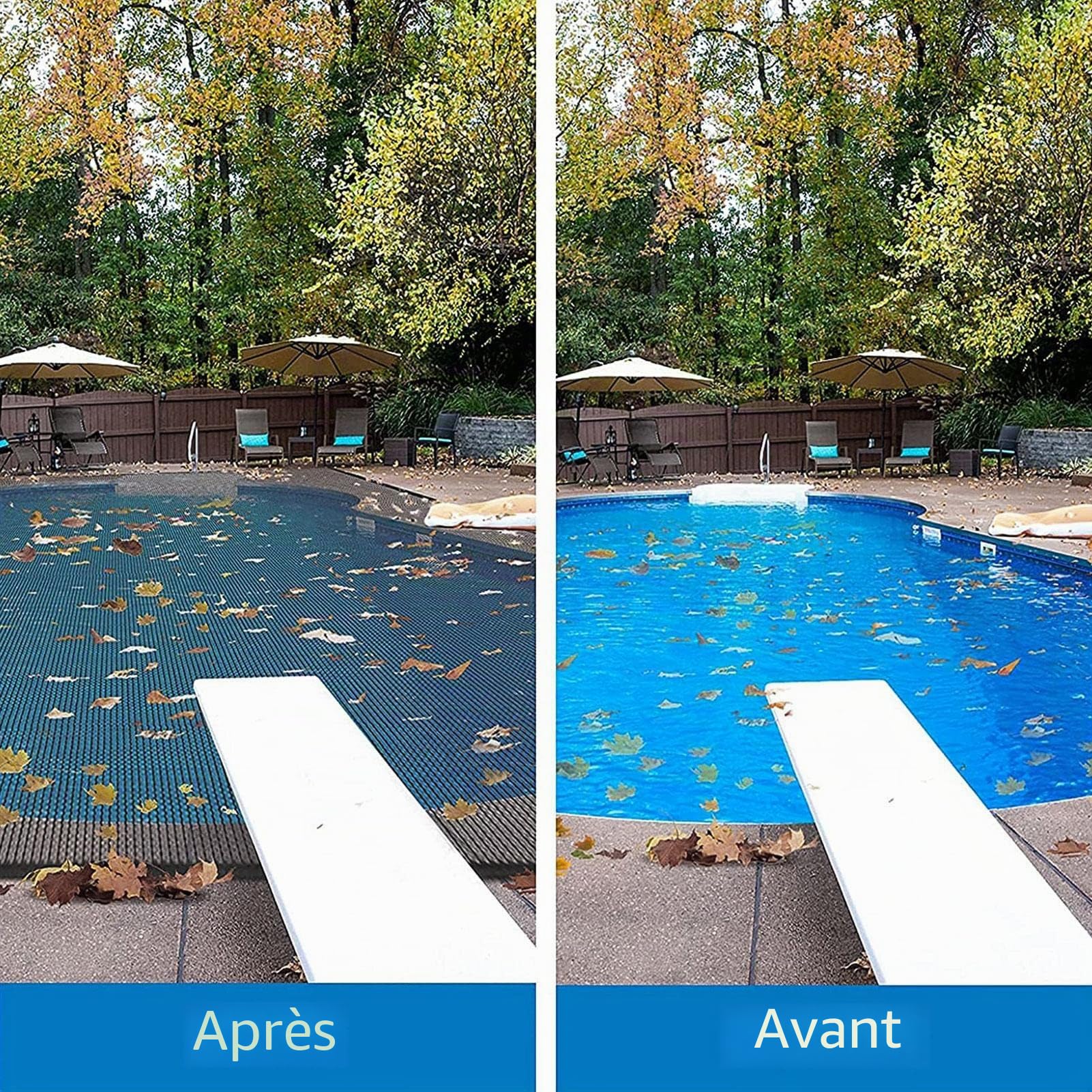 Moustiquaire de piscine, filet léger pour piscine creusée en polyéthylène tissé fin