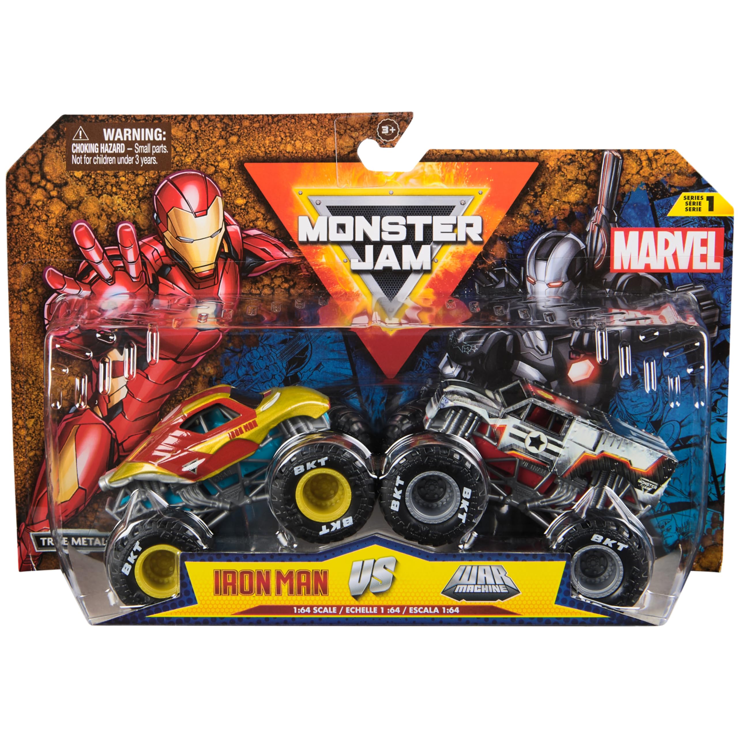 Monster Jam 1:64 2-Pack Marvel Series 3 Thanos vs Thor