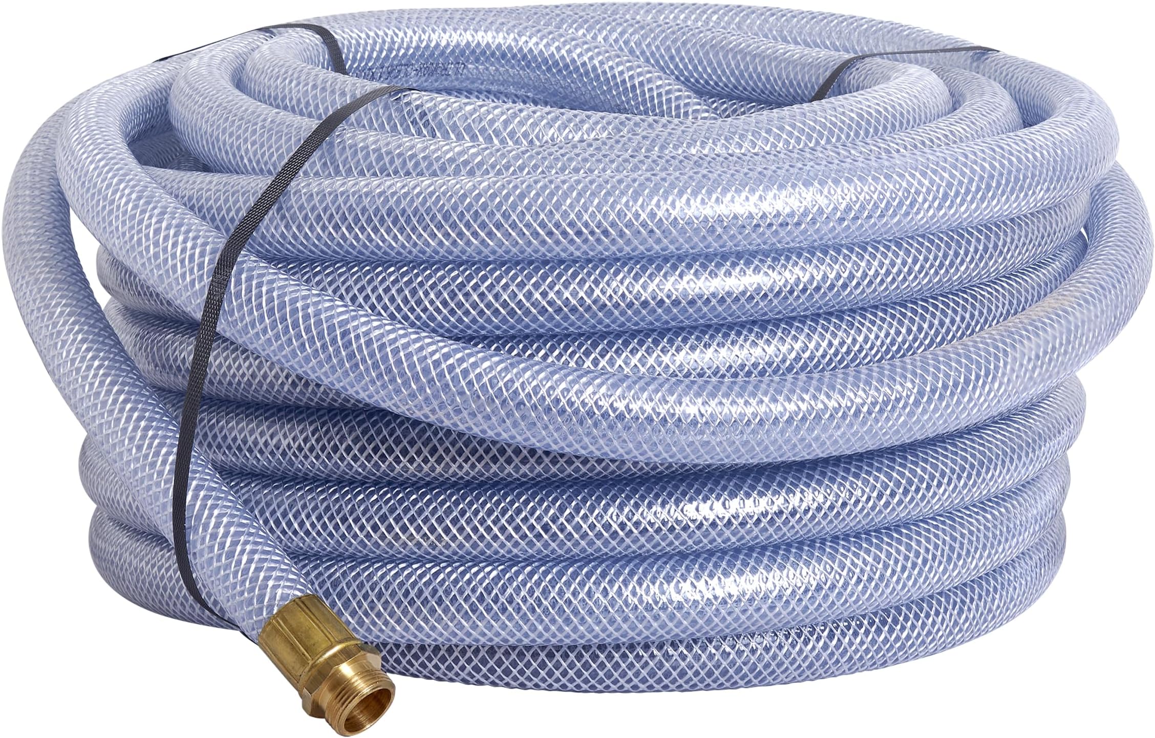 Underhill UltraMax Commercial Garden Water Hose 100 ft, Heavy-Duty, Flexible, Anti-Kink, Non-Conductive, 600 psi, H10-100C, 1 Inch x 100 ft, Clear
