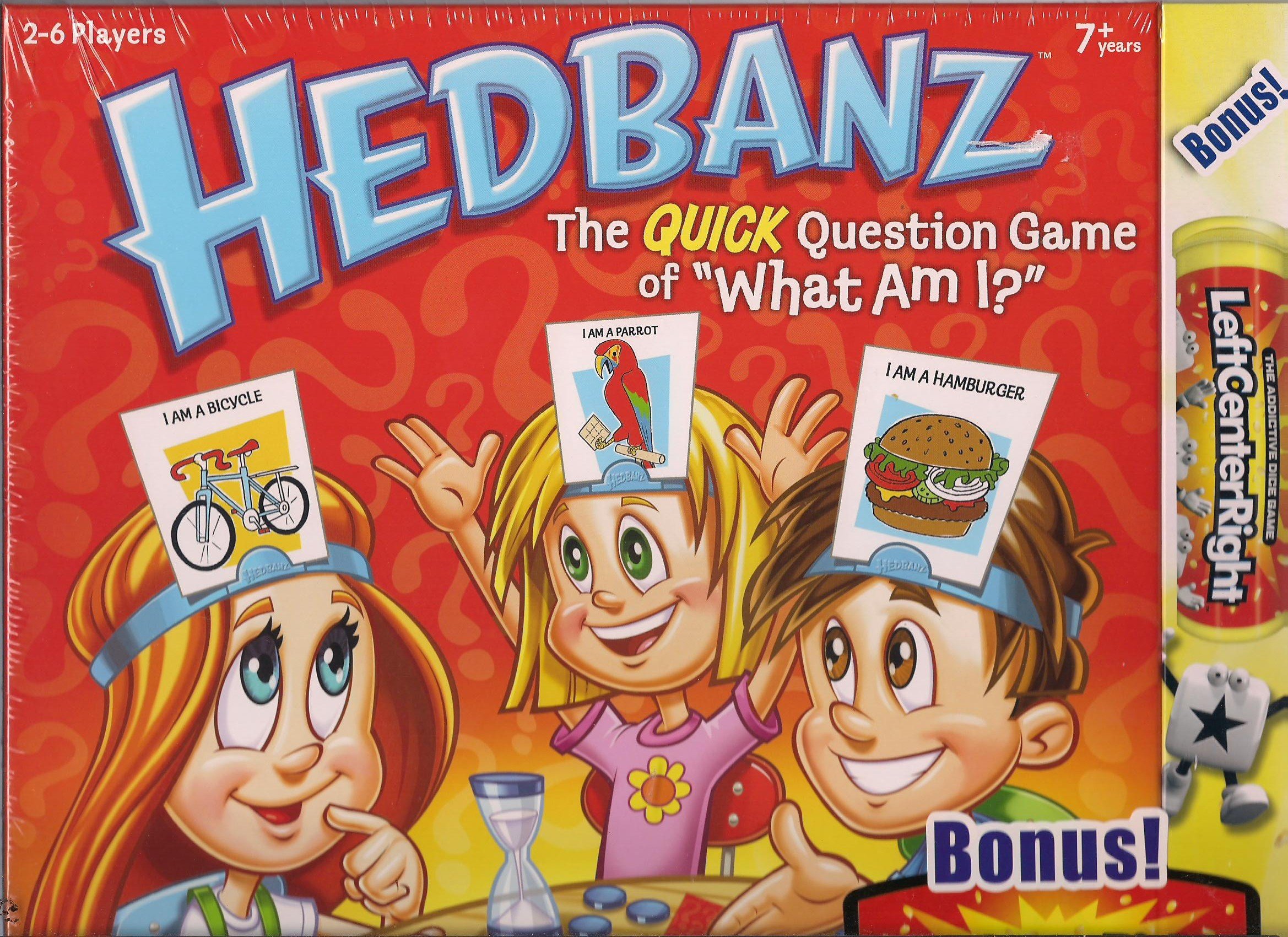 Amazon.com: Hedbanz Game plus Bonus Right Center Left Dice Game For Kids :  Toys & Games
