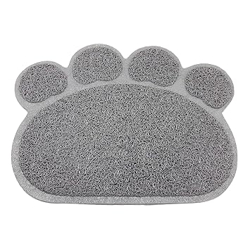 Alfie Pet - Gwenda Cat Litter Mat - Pattern: Grey Paw, Size: L