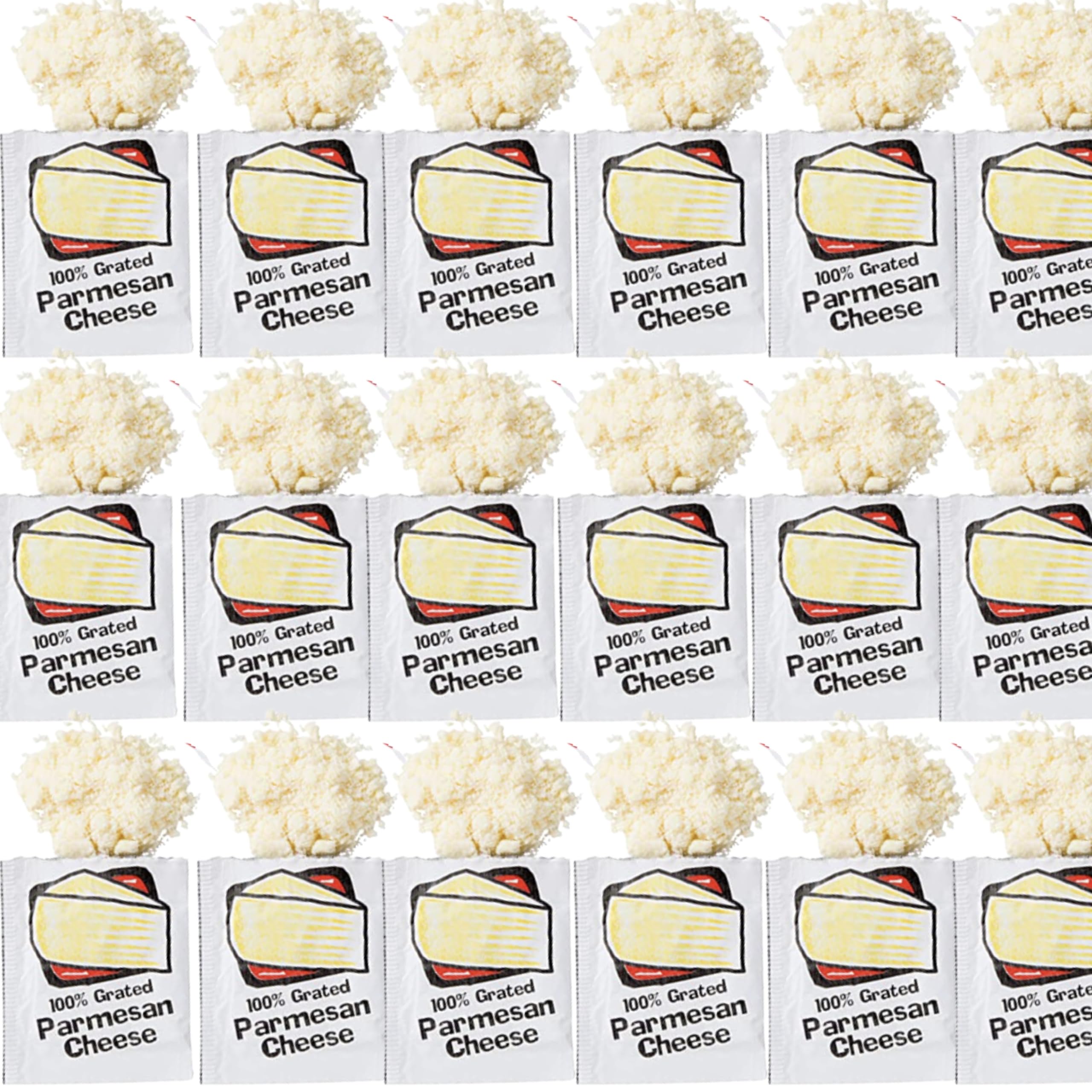 Parmesan Cheese Packets – 50 Count Single Serve 3.5g | 100% Real Grated Parmesan Cheese for Pizza, Pasta, Salads, Lunch, Takeout & Food Service | Individually Wrapped, Shelf-Stable, No Refrigeration Needed