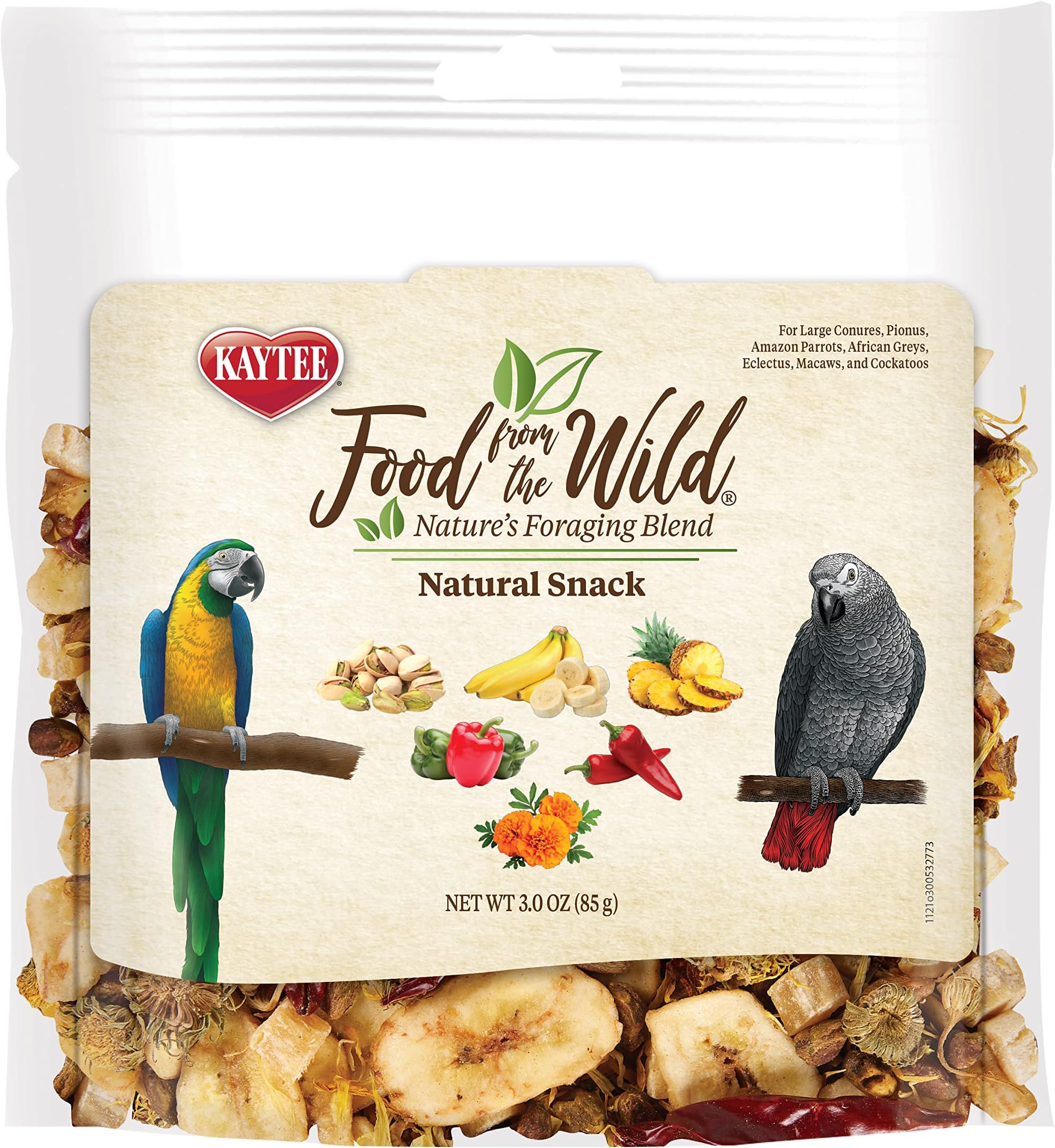 Food From The Wild Natural Snack Food Treats For Pet Birds, 3 oz.