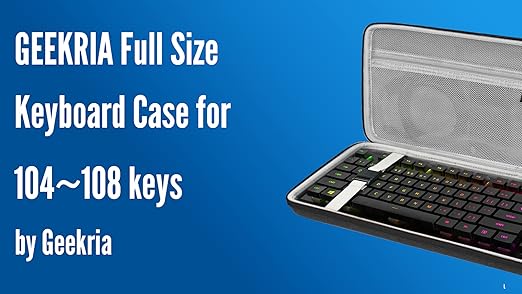 Amazon.com: Geekria Full Size Keyboard Case, Hard Shell Travel