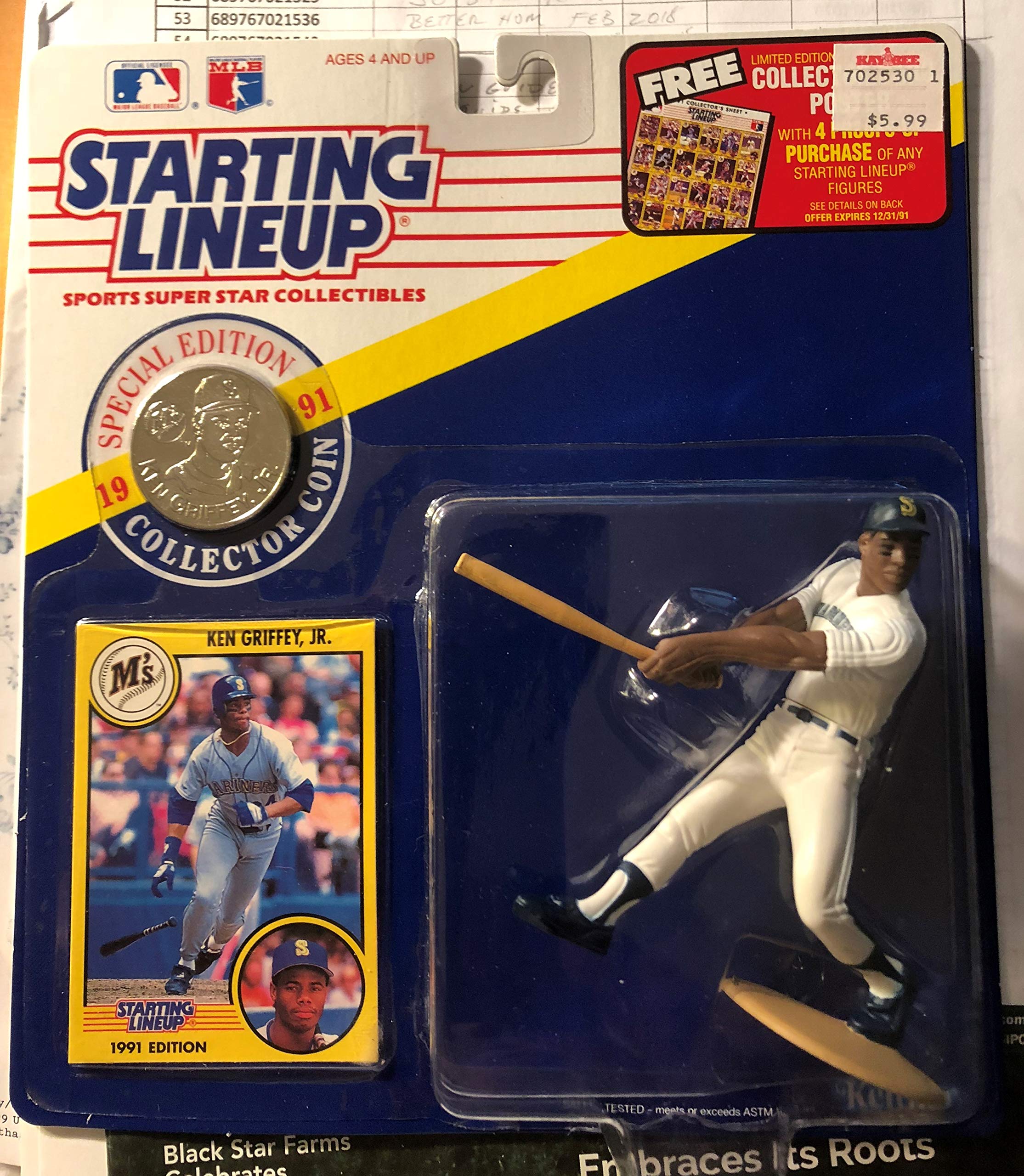 Amazon.com: 1991 Starting LINE UP Ken Griffey JR. : Toys & Games