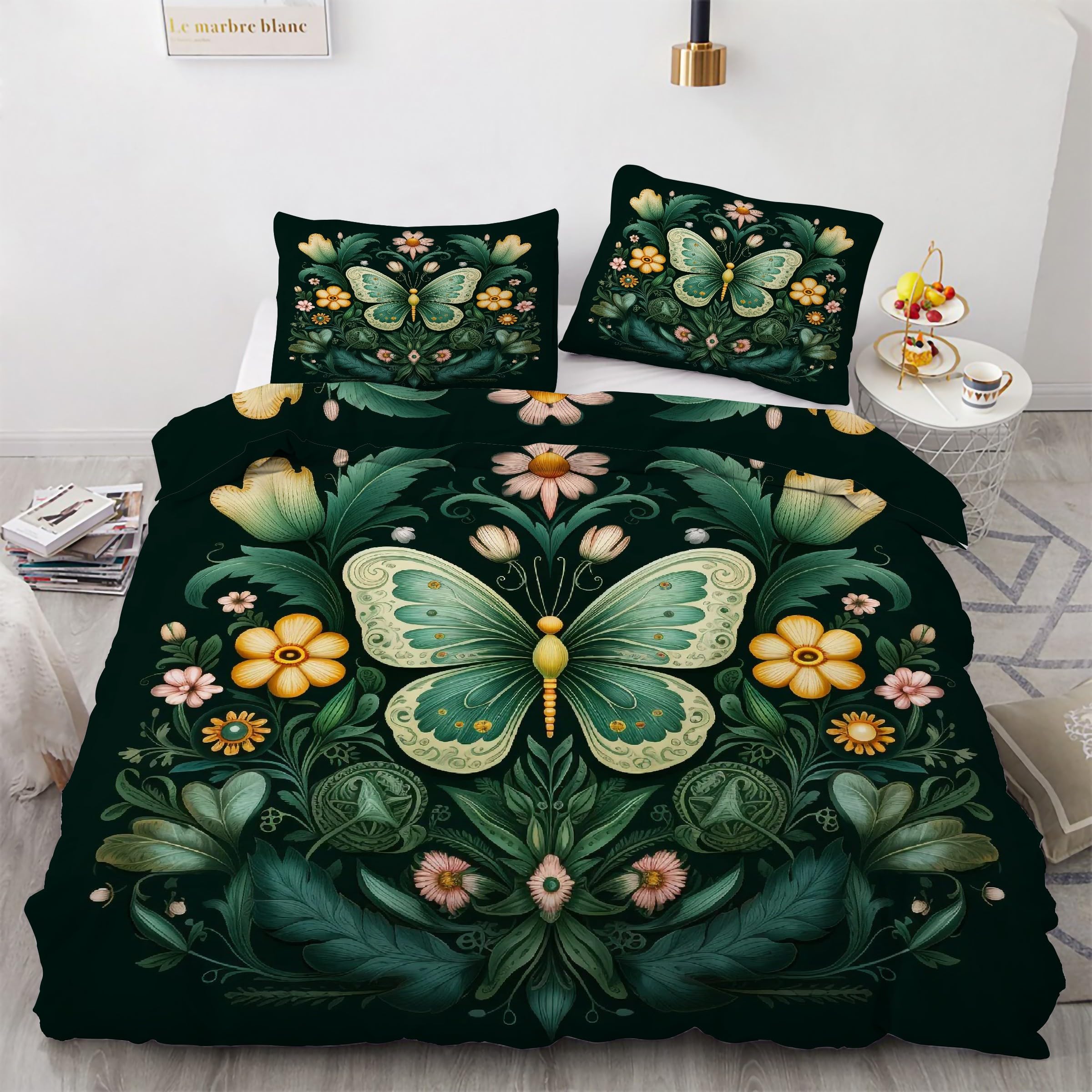 Housse de couette 220x240 avec fermeture éclair pratique en microfibre douce anti-plis