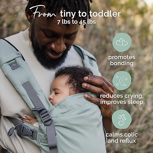 Miniatura 3 de Boba X Portabebés ergonómico  Portabebés ajustable para recién nacidos a niños pequeños, delantero y mochila para bebés de 7 a 45 libras, portabebés