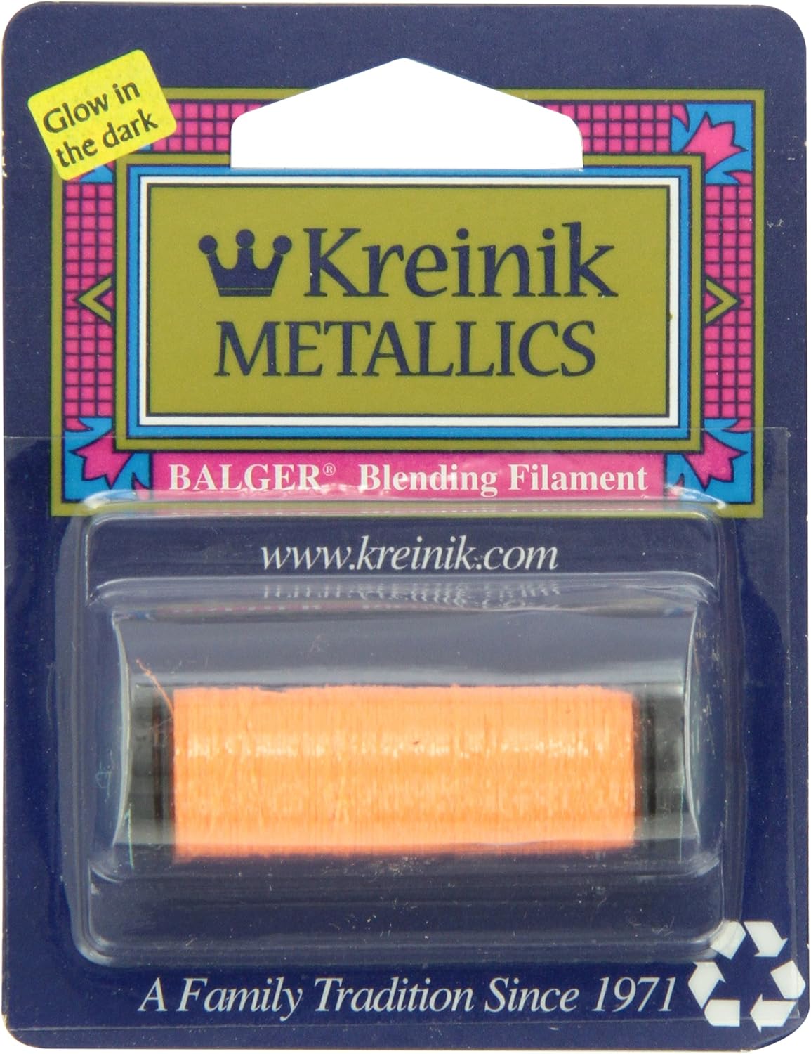 Kreinik Blending Filament 50m Metallic Thread for Sewing, 55Yard, Glow