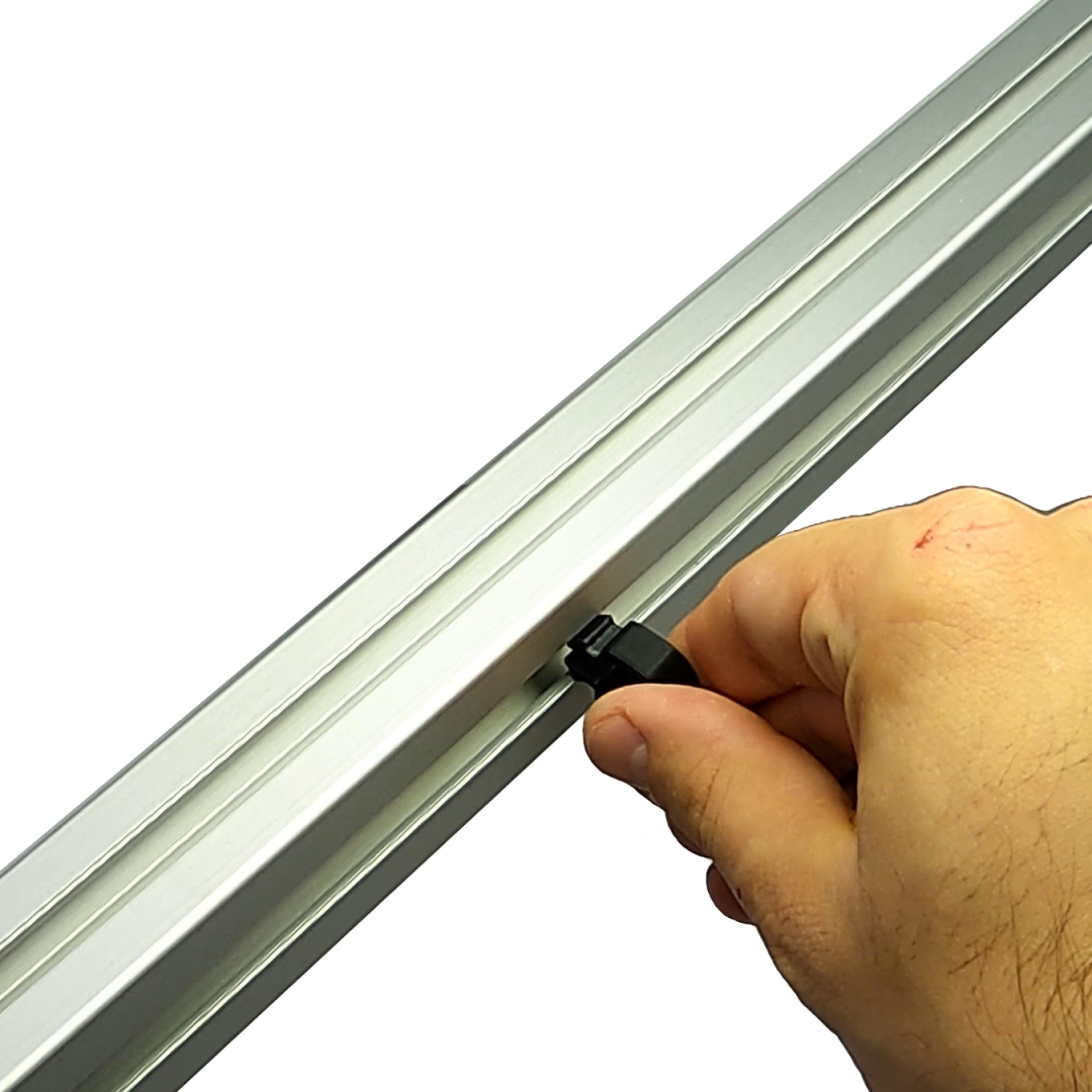 Clips Para Fijación De Cables En Perfil De Construcción. Fijación Rápida Con Función Push Click. Abrazadera. Clip De Cable Para Perfiles De Aluminio (ranura Tipo I 8, Diámetro Interior 7 Mm, Negro