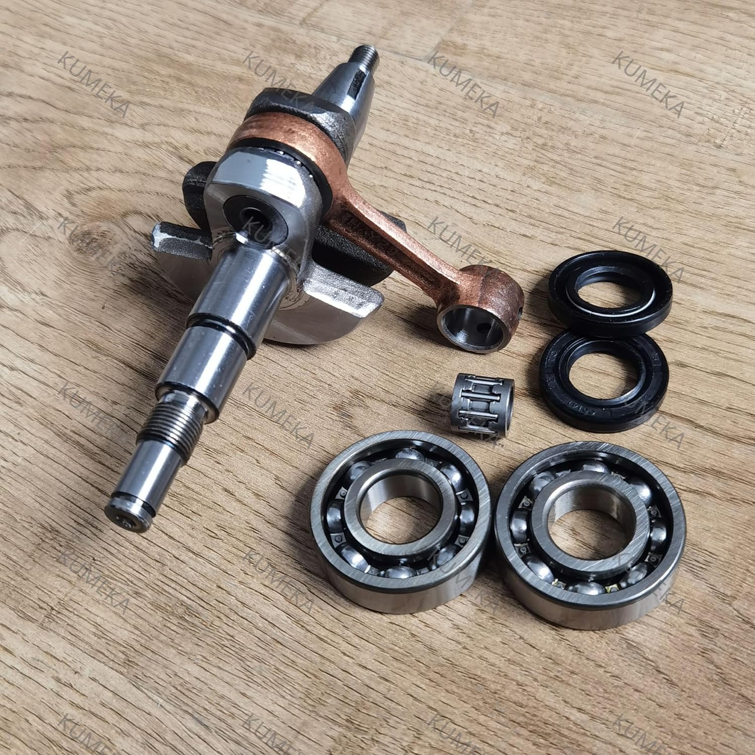 Crankshaft with Bearings and Oil Seals Pin Bearing Set Fits For STIH-L 029 039 MS290 MS390 Chainsaw Replacement Parts