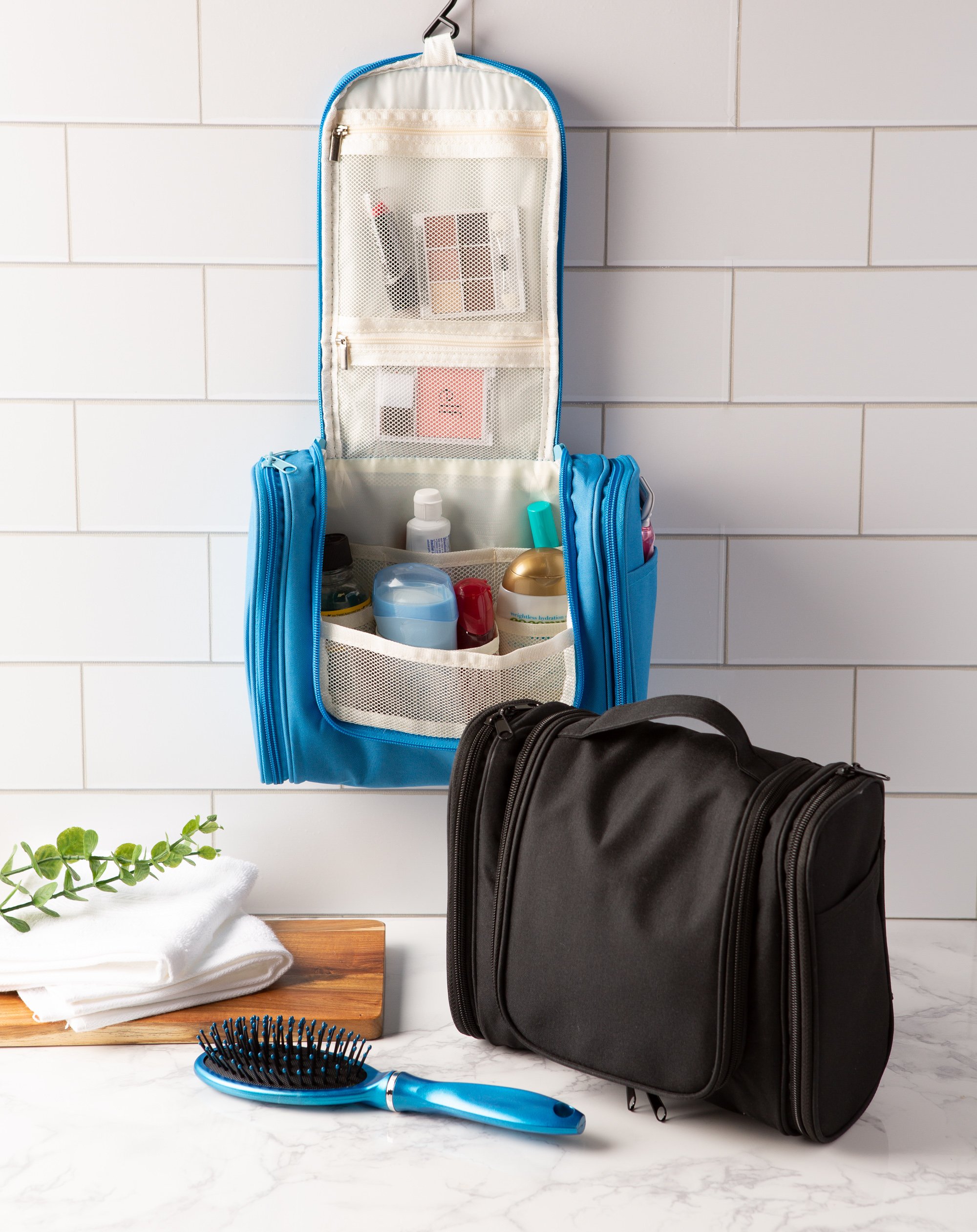 Amazon.com: Travel Hanging Toiletry Bag for Men & Women, Perfect for Cosmetics, Makeup, Toiletry Organizer, Shaving Kit, and Large Essentials - Blue : Clothing, Shoes & Jewelry Amazon.com: Travel Hanging Toiletry Bag for Men & Women, Perfect for Cosmetics, Makeup, Toiletry Organizer, Shaving Kit, and Large Essentials - Blue : Clothing, Shoes & Jewelry