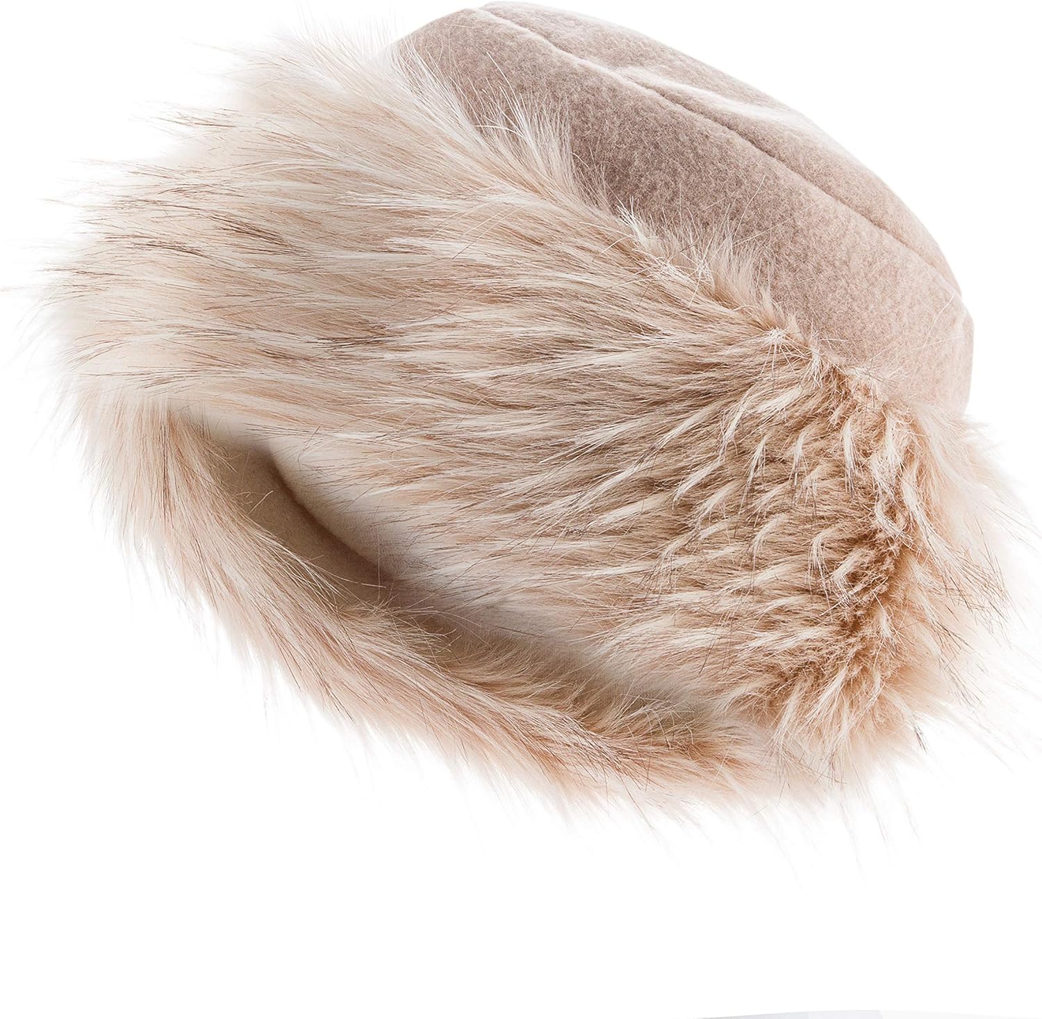 Faux fur trimmed hats ladies Clearance