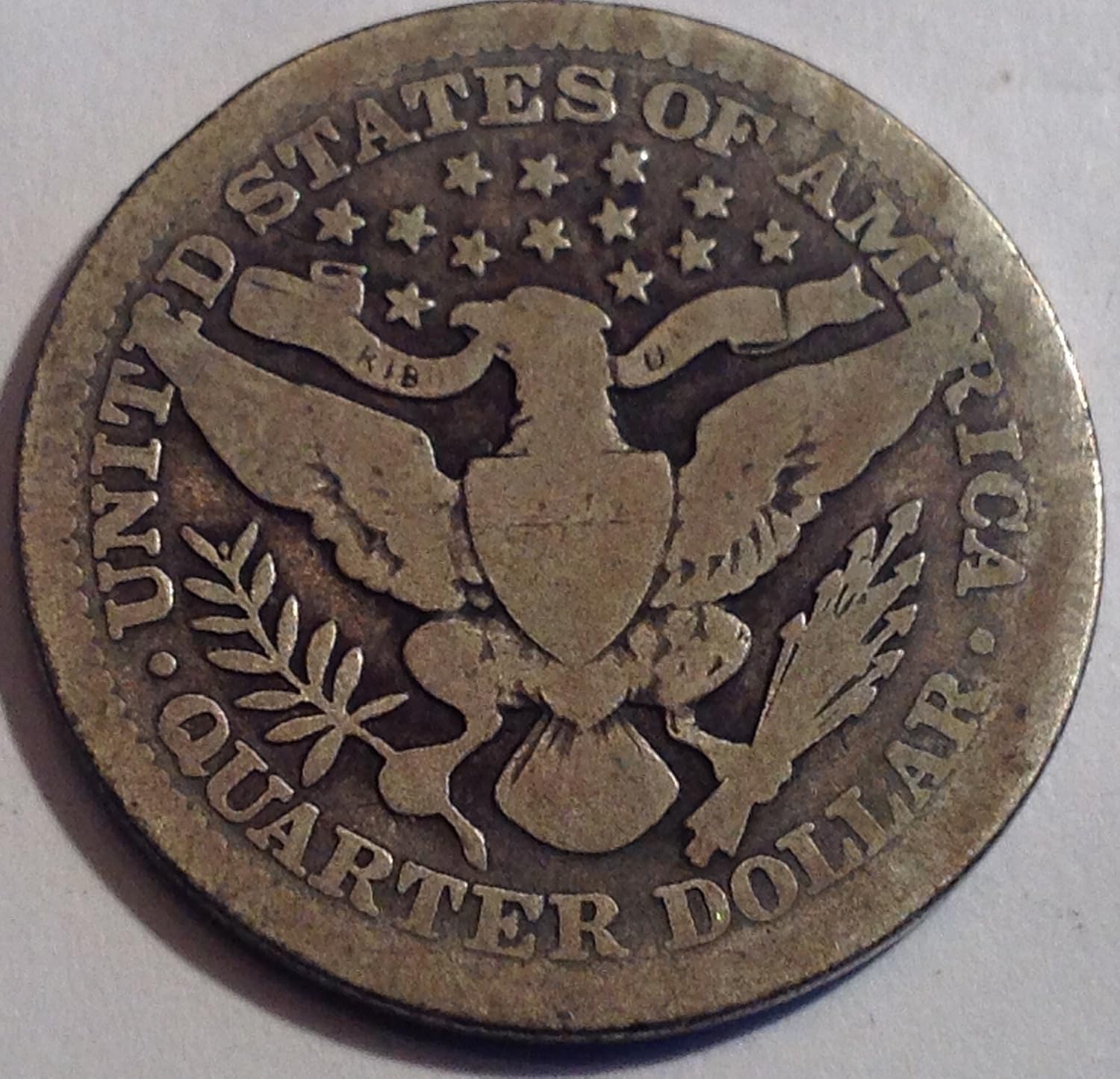 1908 S Barber Liberty Hewd Silver Quarter Seller Good