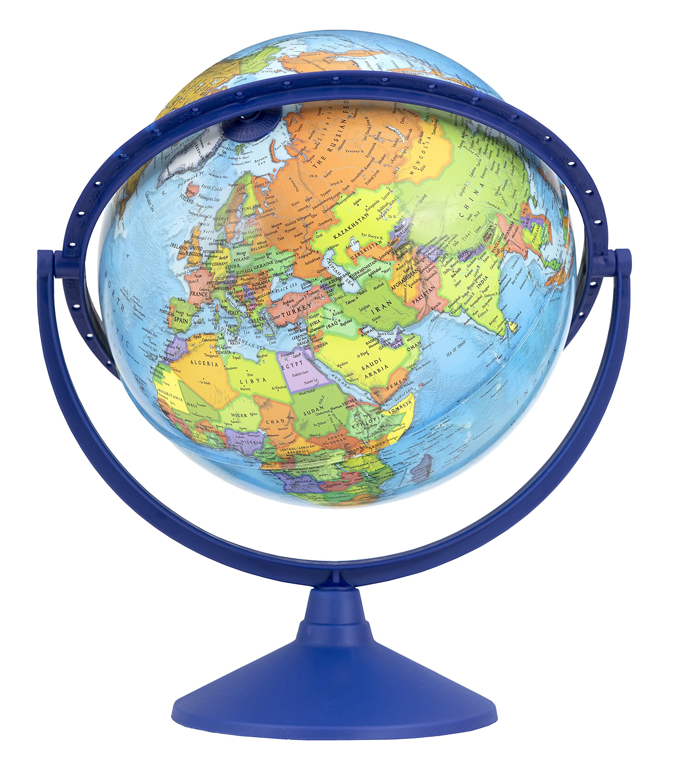 TOPGLOBE 30CM Educational World Globe All direction 360° rotating - Diameter 30cm