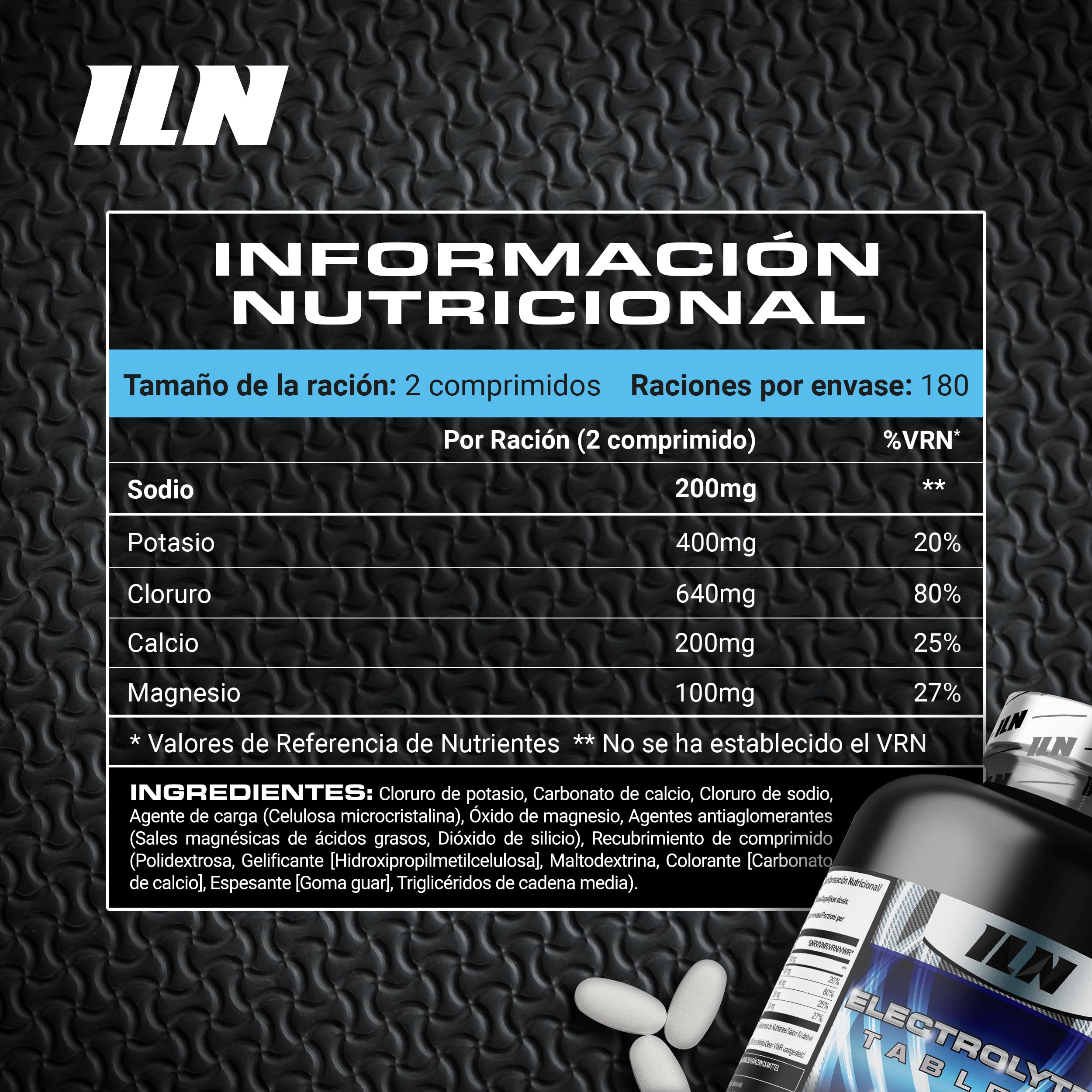 Electrolitos sin azucar - Electrolytes en tabletas para hidratación - 360 comprimidos - Complejo 1500 mg - Vegano, apto keto