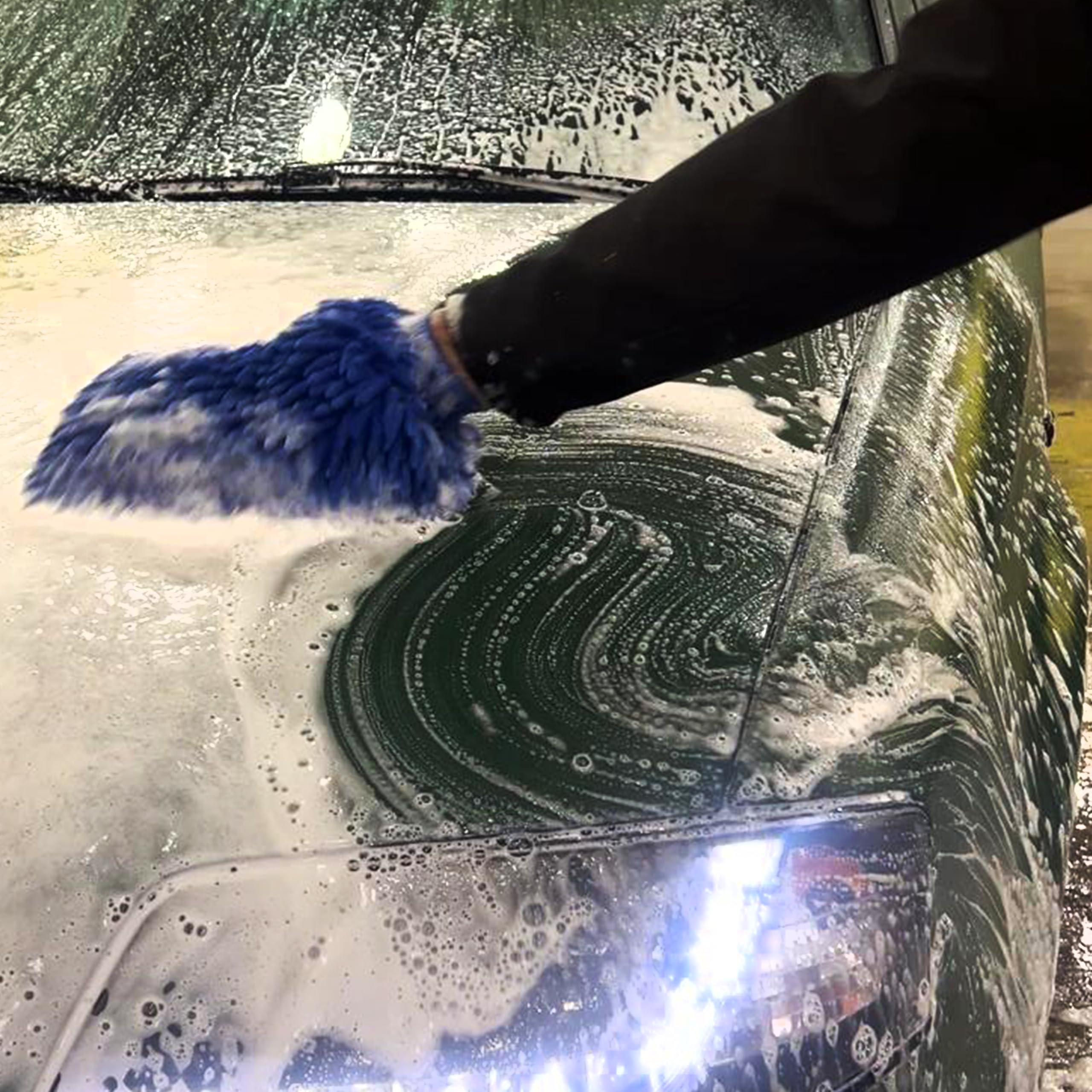 Tecnoxx Kit Exterior Pro - Set de Limpieza para Coche con Foamer Pulverizador de Espuma, Champú Detergente Espumante Ultra Activo Silky Wash y Manopla de Microfibra - Brillo y Limpieza Profesional
