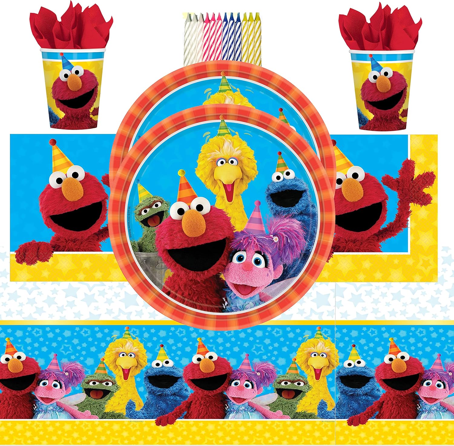 Amscan Sesame Street Elmo Party Supplies Pack Serves 16 9
