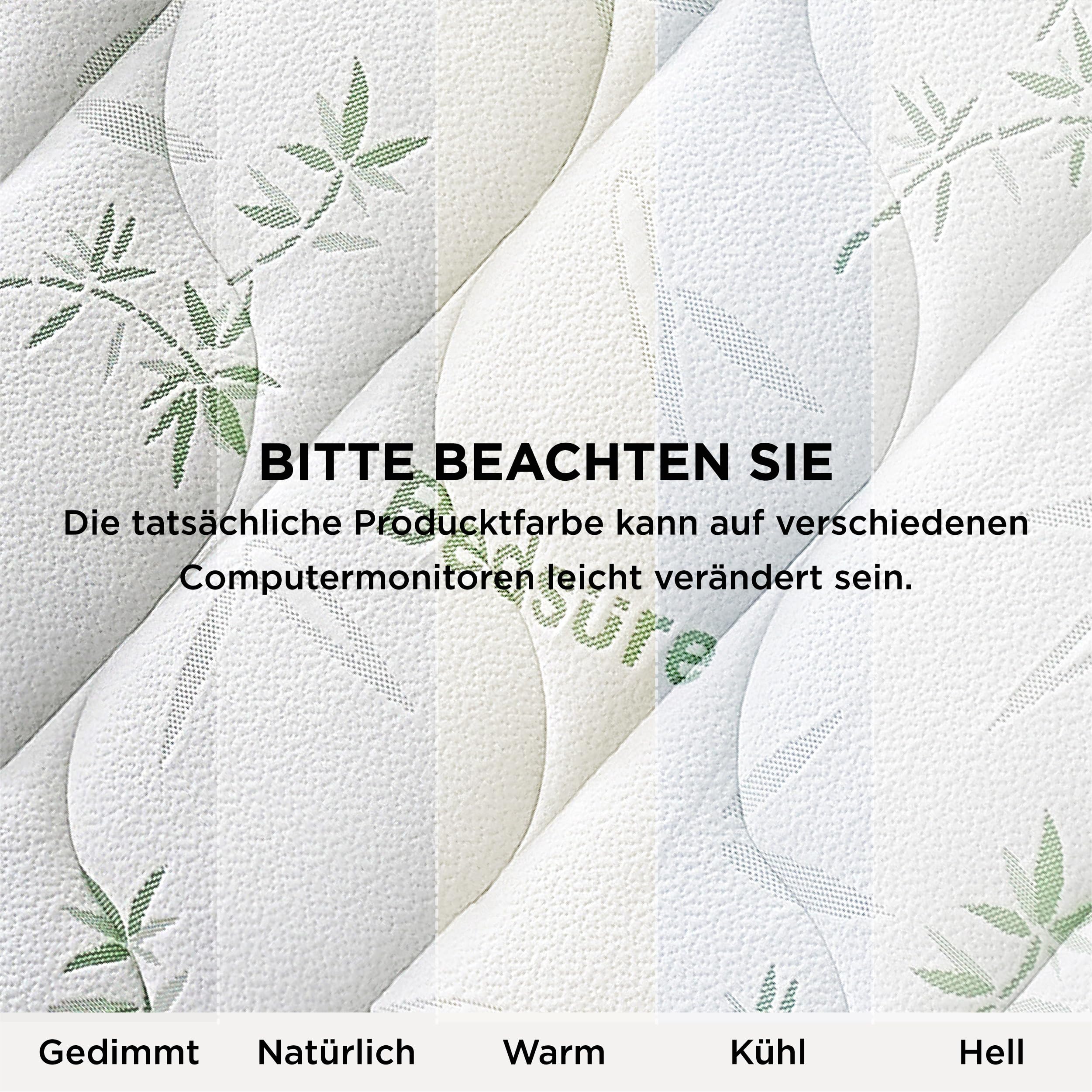 BEDSURE Matratzentopper 180x200 Matratzenschoner Bambus - Matratzenauflage 600GSM Gepolstert für bis 40 cm Höhe kühlend Atmungsaktiv Öko-Tex 100 Allergiker Geeignet bei Rückenschmerzen rutschfest