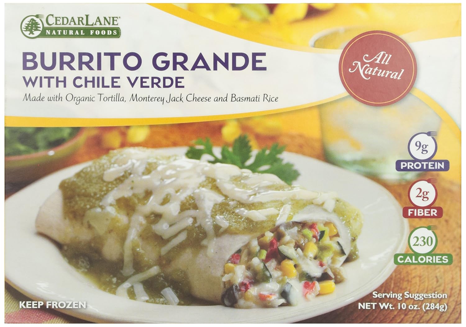 CedarLane, Burrito Grande with Chili Verde Sauce, 10 oz
