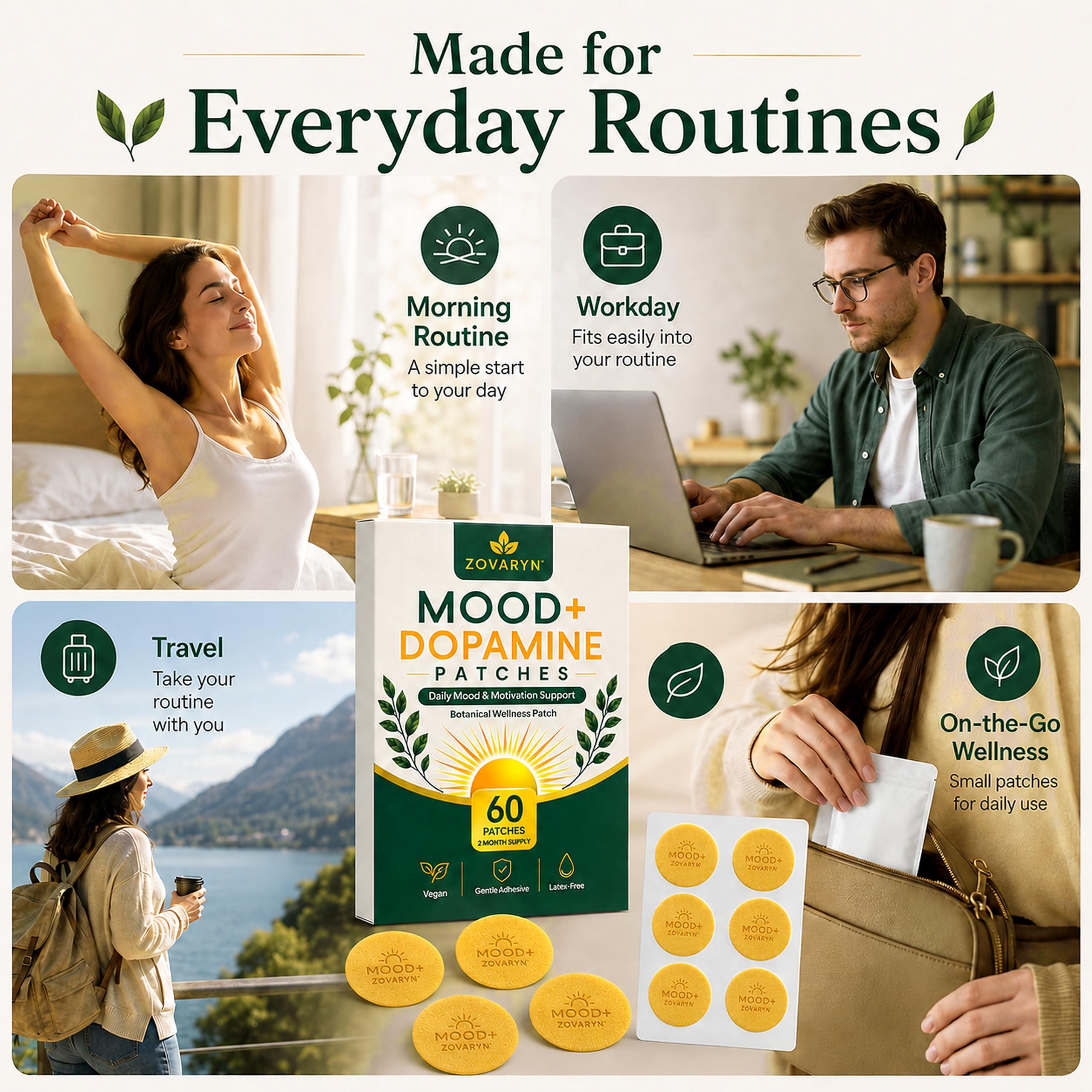 Dopamine Patches, Mood, Focus & Motivation Support, 60 Count — Amazon image 7