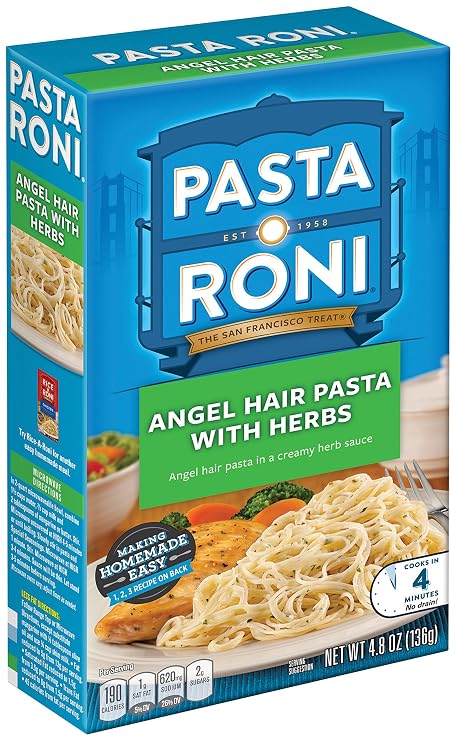 Pasta Roni Angel Hair Pasta With Herbs Mix,4.8 Ounce (Pack of 12 Boxes)
