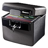 SentrySafe Black Fireproof and Waterproof Safe, File Folder and Document Box with Key Lock, Ex. 14.3 x 15.5 x 13.5 inches, HD4100